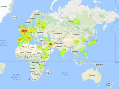 Heatmap Chinese Letters